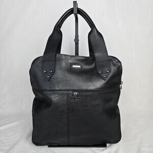 Adidas Leather & Cotton Satchel Bag Black T04TDWM900057